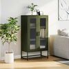 vidaXL Buffet haut vert olive 68x39x123 cm acier