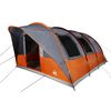vidaXL Tente de camping tunnel 5 personnes gris et orange imperm&eacute;able