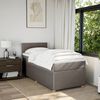vidaXL Sommier &agrave; lattes de lit avec matelas Taupe 90x190 cm Tissu