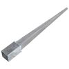 vidaXL Piquets au sol 6 pcs Argent&eacute; 8x8x91 cm Acier galvanis&eacute;