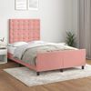vidaXL Cadre de lit sans matelas rose 120x190 cm velours