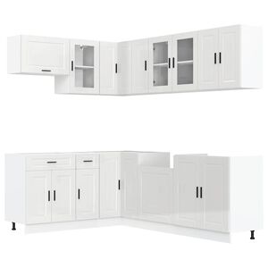 vidaXL Ensemble d'armoires de cuisine 11 pcs Porto bois d'ing&eacute;nierie