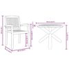 vidaXL Ensemble de salle &agrave; manger pour jardin 3 pcs Marron