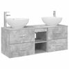 vidaXL Ensemble de mobilier de salle de bain 3 pc Gris b&eacute;ton