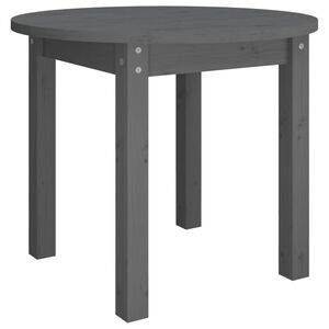vidaXL Table basse Gris &Oslash; 55x45 cm Bois massif de pin