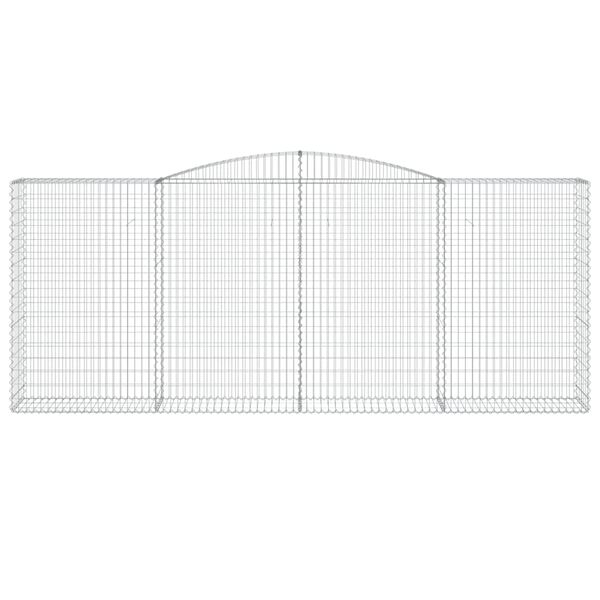 vidaXL Paniers &agrave; gabions arqu&eacute;s 3 pcs 400x50x160/180 cm fer galvanis&eacute;