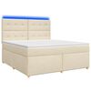 vidaXL Lit boxspring avec matelas Cr&egrave;me 140 x 200 cm Tissu