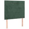 vidaXL Tête de lit à LED Vert foncé 80x5x118/128 cm Velours