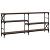 vidaXL Table console ch&ecirc;ne marron 180x29x76,5 cm bois d'ing&eacute;nierie