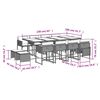 vidaXL Ensemble &agrave; manger de jardin et coussins 13 pcs beige