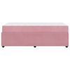vidaXL Cadre de lit avec matelas Rose 80 x 200 cm tissu
