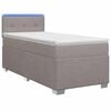 vidaXL Lit de box spring avec matelas et LED Taupe 80 x 200 cm Tissu