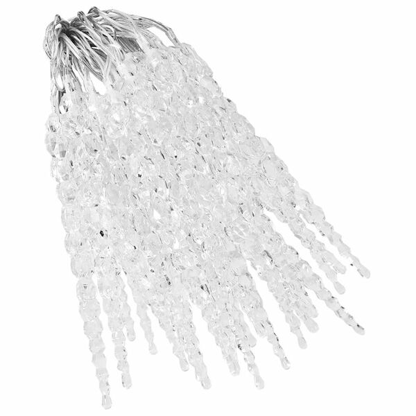 vidaXL Guirlande lumineuse &agrave; gla&ccedil;ons de No&euml;l 40 pcs Blanc Acrylique