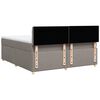 vidaXL Sommier &agrave; lattes de lit avec matelas Taupe 180x200 cm Tissu