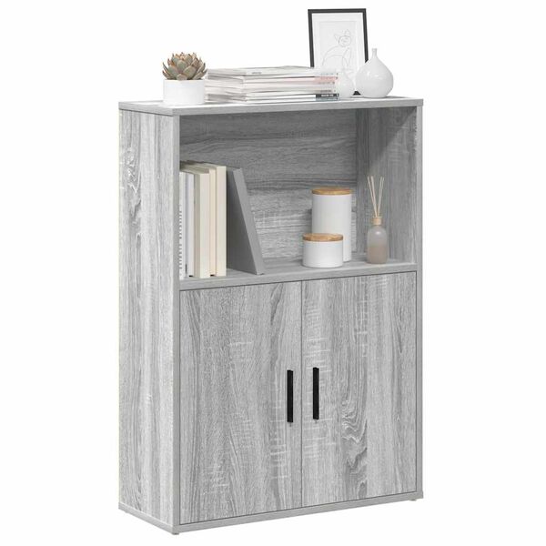 vidaXL Biblioth&egrave;que sonoma gris 60x24x85 cm bois d'ing&eacute;nierie