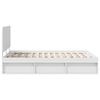 vidaXL Cadre de lit Blanc 160 x 200 cm Bois de pin massif