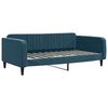 vidaXL Lit de jour avec lit gigogne et matelas bleu 100x200 cm velours