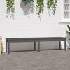 vidaXL Banc de jardin &agrave; 2 places gris 203,5x44x45cm bois massif de pin