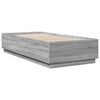 vidaXL Cadre de lit sans matelas sonoma gris 100x200 cm