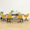 vidaXL Chaises &agrave; manger pivotantes lot de 6 jaune moutarde velours