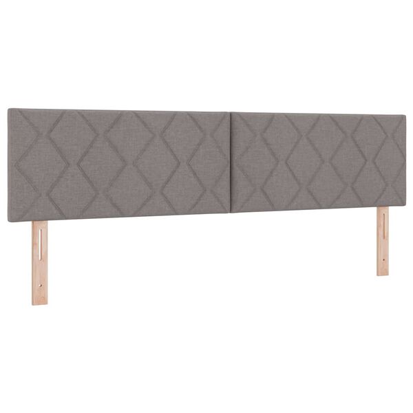 vidaXL T&ecirc;te de lit avec t&ecirc;te de lit Taupe 180 cm Cuir synth&eacute;tique