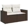 vidaXL Salon de jardin 8 pcs avec coussins marron r&eacute;sine tress&eacute;e