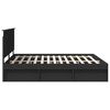 vidaXL Cadre de lit Noir 180 x 200 cm Bois de pin massif
