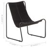 vidaXL Chaise de relaxation Noir Cuir v&eacute;ritable