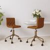 vidaXL Chaises pivotantes &agrave; manger lot de 2 marron velours