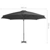vidaXL Parasol de jardin avec base portable anthracite