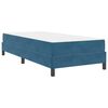 vidaXL Lit &agrave; ressorts avec matelas Bleu fonc&eacute; 80 x 210 cm tissu