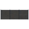 vidaXL Ensemble de Cl&ocirc;ture 3 pc 526 x 186 cm WPC et Aluminium Noir