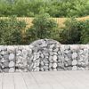 vidaXL Paniers à gabions arqués 10 pcs 200x50x80/100 cm Fer galvanisé