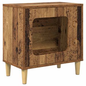 vidaXL Maison pour chat Bois ancien 51 x 30 x 52 cm Bois d'ing&eacute;nierie