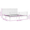vidaXL Cadre de lit sans matelas noir 200x200 cm bois massif