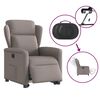 vidaXL Fauteuil inclinable &eacute;lectrique taupe tissu