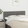 vidaXL T&ecirc;tes de lit Gris fonc&eacute; 144x5x78/88 cm Tissu