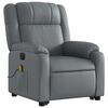 vidaXL Fauteuil inclinable de massage &eacute;lectrique gris similicuir
