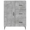 vidaXL Buffet haut Gris b&eacute;ton 69,5x34x180 cm Bois d'ing&eacute;nierie