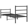 vidaXL Cadre de lit métal sans matelas avec pied de lit noir 75x190 cm