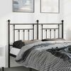 vidaXL T&ecirc;te de lit de remplacement m&eacute;tal noir 150 cm