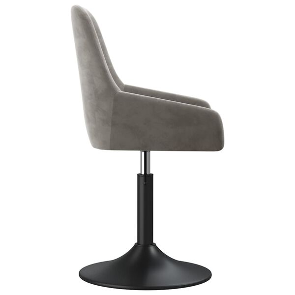 vidaXL Tabouret de bar Gris clair Velours