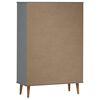 vidaXL Biblioth&egrave;que MOLDE Gris 90x35x133,5 cm Bois massif de pin