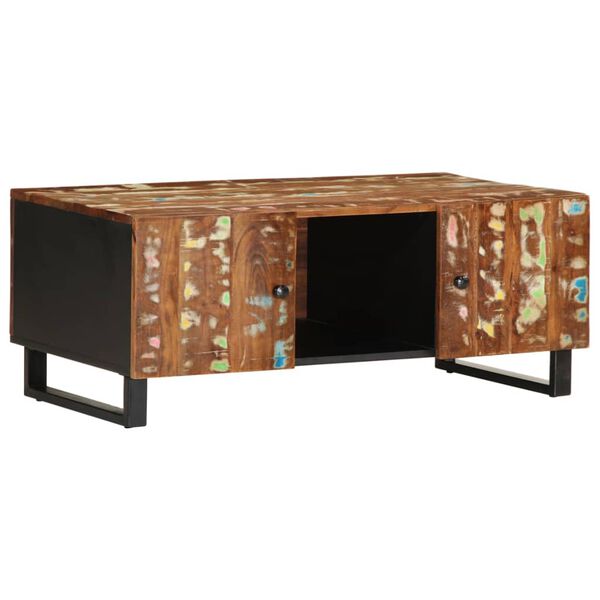 vidaXL Table basse 100x54x40 cm bois de r&eacute;cup&eacute;ration et d'ing&eacute;nierie