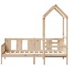 vidaXL Lit de jour avec toit sans matelas 90x200 cm bois massif