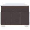 vidaXL Cadre de lit avec matelas Marron fonc&eacute; 90 x 200 cm tissu