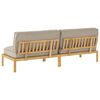 vidaXL Ensemble de Canap&eacute;s Taupe 240 x 80 x 69 cm Bois d'Acacia Massif