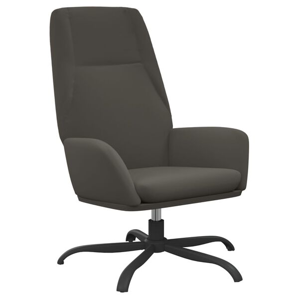 vidaXL Chaise de relaxation Gris fonc&eacute; Velours