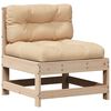 vidaXL Salon de jardin 6 pcs avec coussins Bois de pin massif