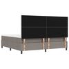 vidaXL Lit &agrave; ressorts avec matelas Taupe 200 x 200 cm tissu
